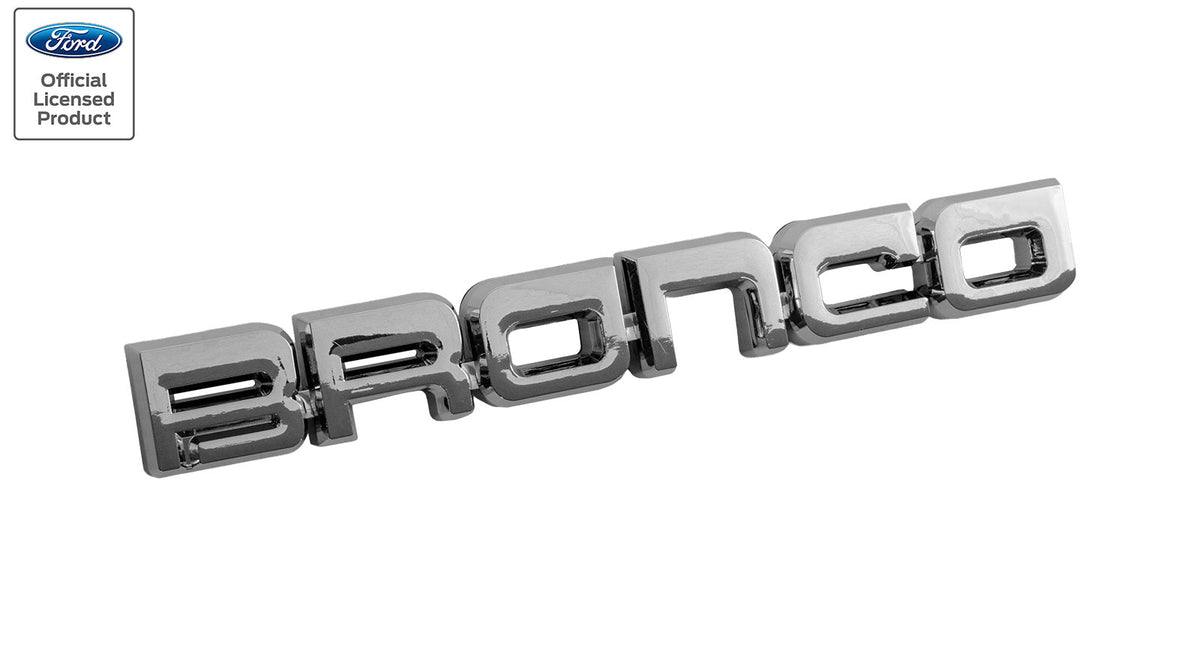 1987-1991 Ford Bronco Classic Style Chrome 8.5" Bronco Fender Emblem