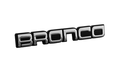1987-1991 Bronco Dash Instrument Panel Emblem Nameplate 3.75" Black & Chrome
