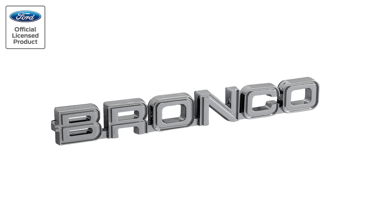 1982-1986 Ford Bronco Classic Style Chrome 7.75" Bronco Fender Emblem