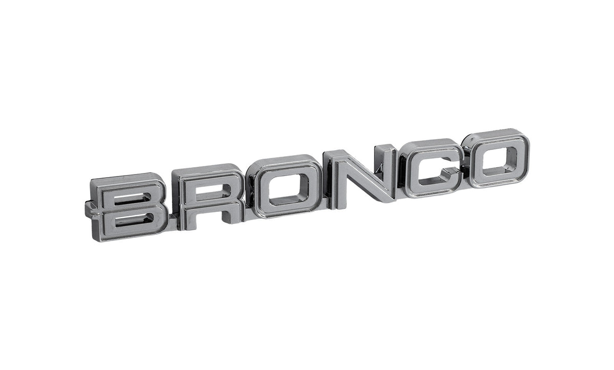 1982-1986 Ford Bronco Classic Style Chrome 7.75" Bronco Fender Emblem