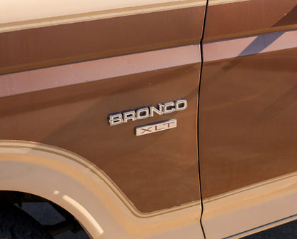 1982-1986 Ford Bronco Classic Style Chrome 7.75" Bronco Fender Emblem