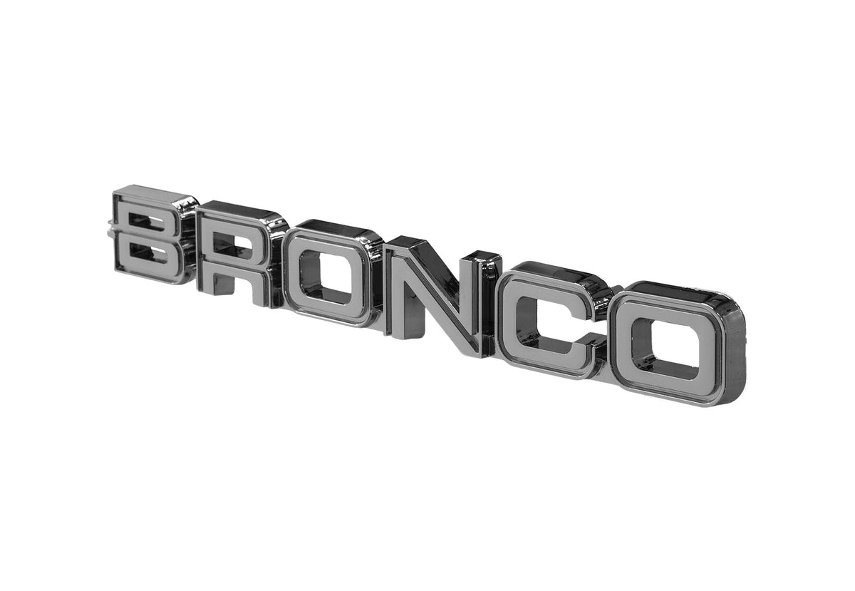 1982-1986 Ford Bronco Classic Style Chrome 7.75" Bronco Fender Emblem