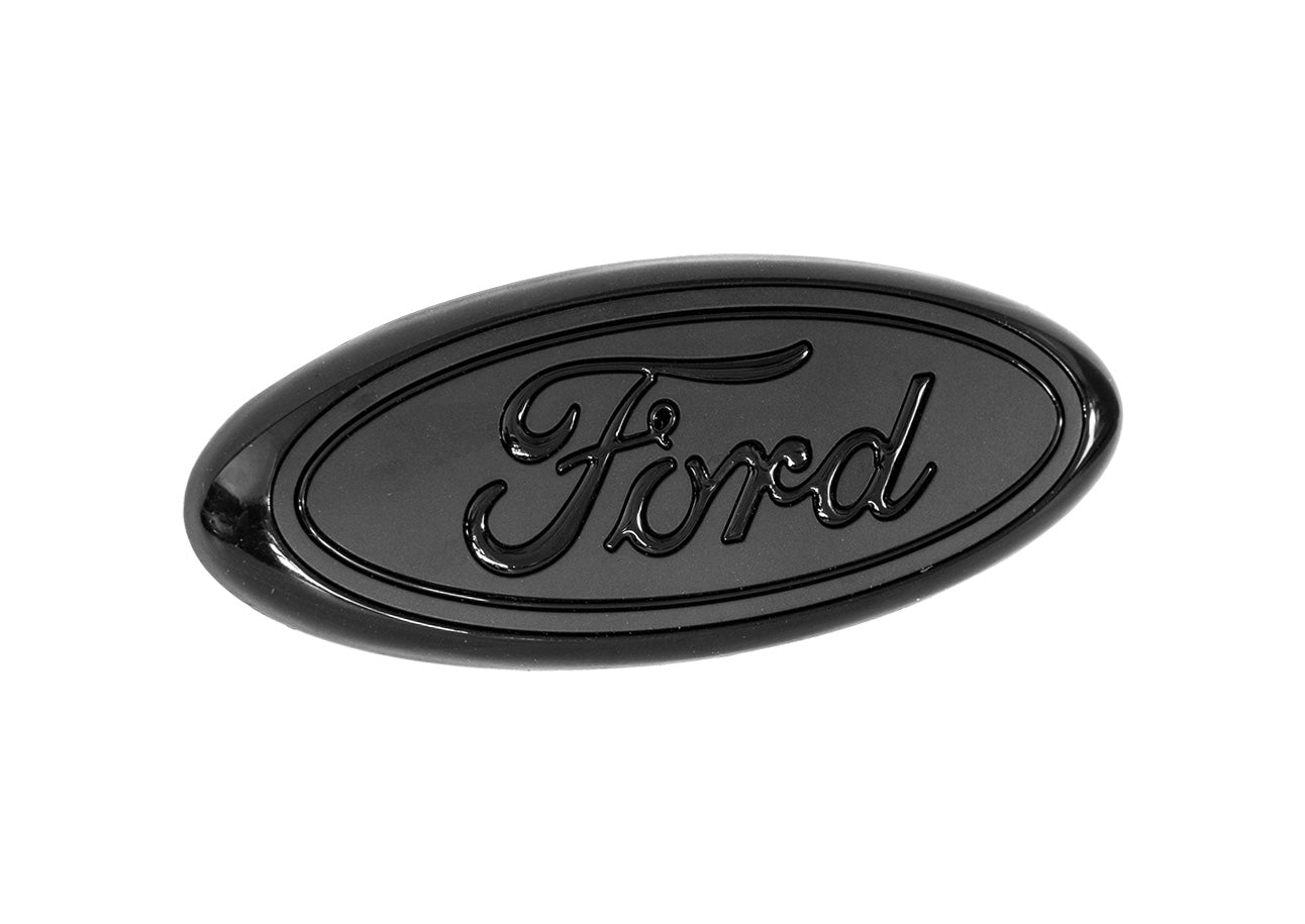 1987-1993 Mustang L X 3.5" Front Grille Ford Oval Emblem Badge Two-Tone Black
