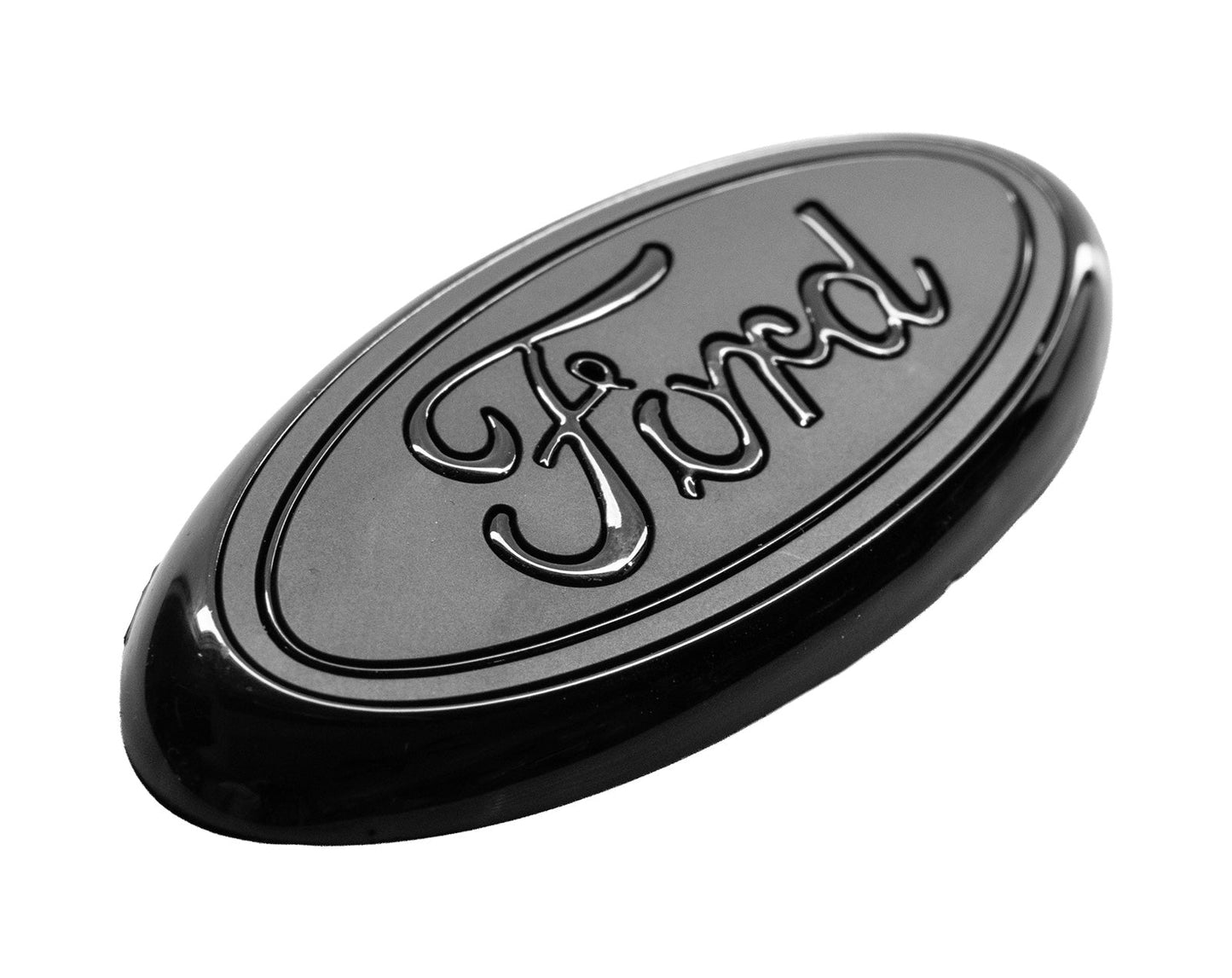 1987-1993 Mustang L X 3.5" Front Grille Ford Oval Emblem Badge Two-Tone Black