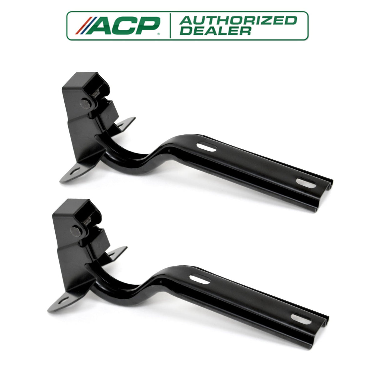 1979-1993 Ford Mustang Black Complete Hood Lift Hinges Pair LH RH