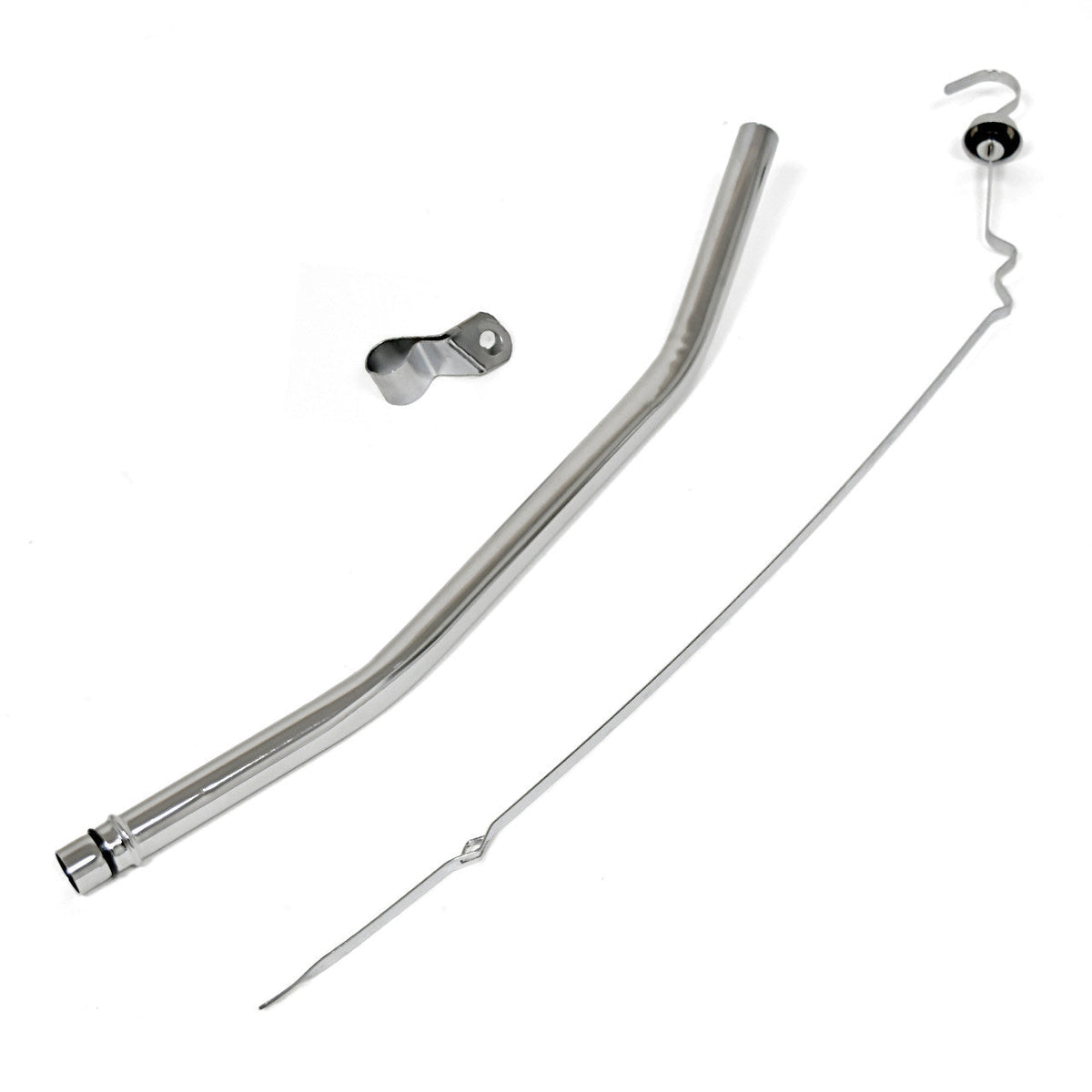 1967-1970 Mustang 390 428 C6 Transmission Chrome Engine Oil Dipstick & Tube
