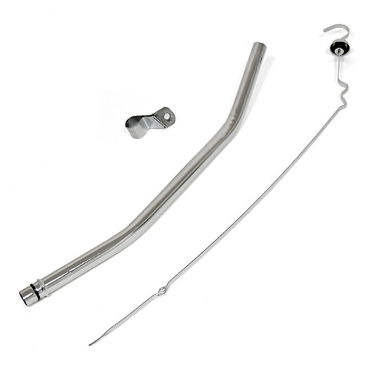 1967-1970 Mustang 390 428 C6 Transmission Chrome Engine Oil Dipstick & Tube