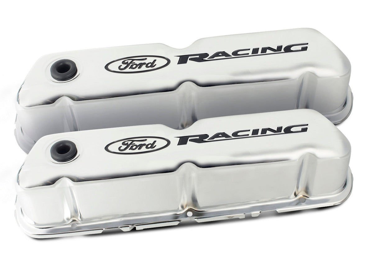 Mustang 289 302 351W Ford Racing 302-510 Polished Engine Valve Covers, Air Cleaner & Oil Cap