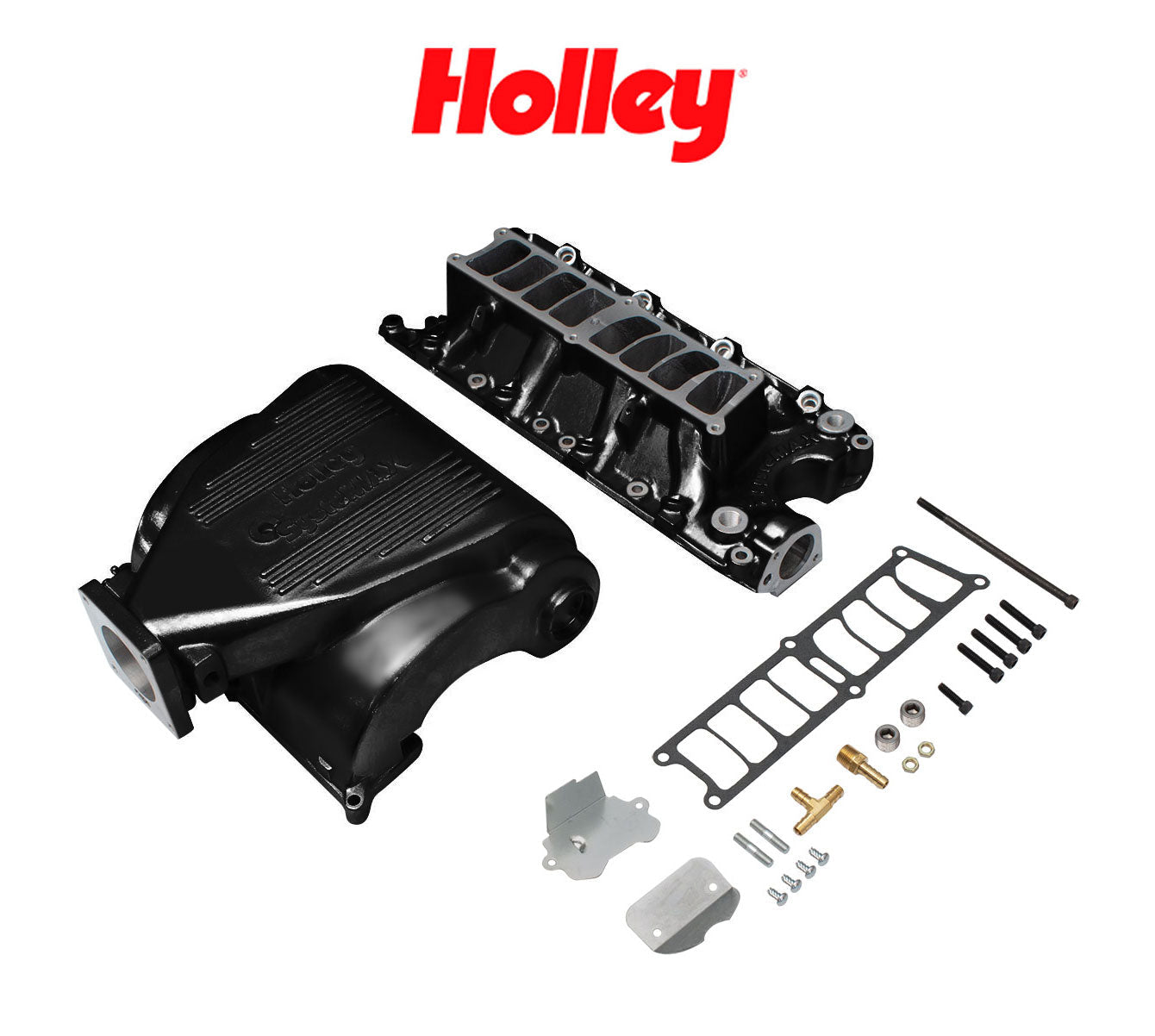 1986-1993 Mustang & Cobra 5.0 Holley SysteMAX 300-72BK Engine Intake Manifold Kit Black