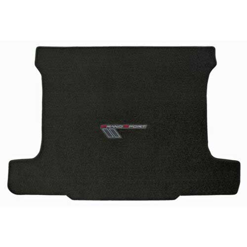 C6 Corvette Coupe Ebony Black Trunk Cargo Mat - Silver Grand Sport Logo