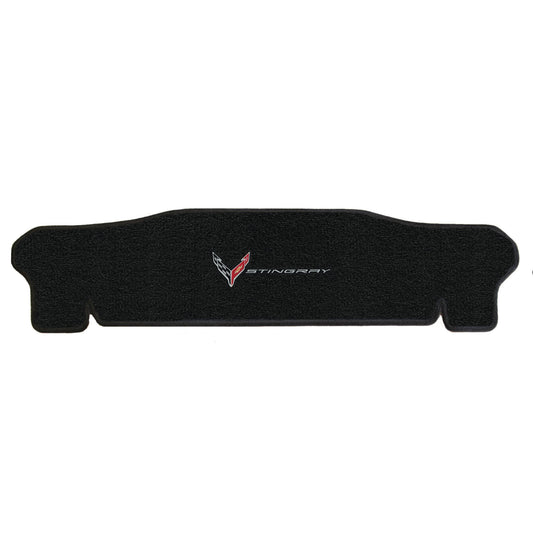 2020-2023 C8 Convertible Black Rear Trunk Cargo Mat Stingray Crossed Flags Logo