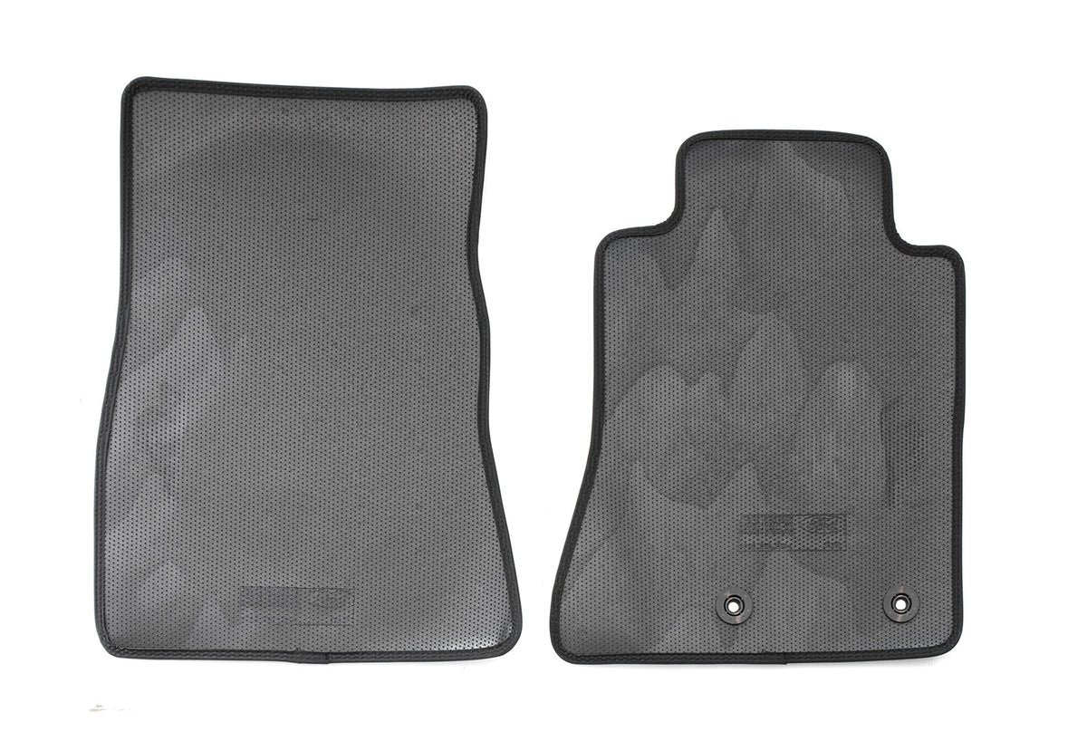 2015-2026 Mustang OEM JR3Z-6313300-BC 2pc Front Floor Mats Silver Running Horse