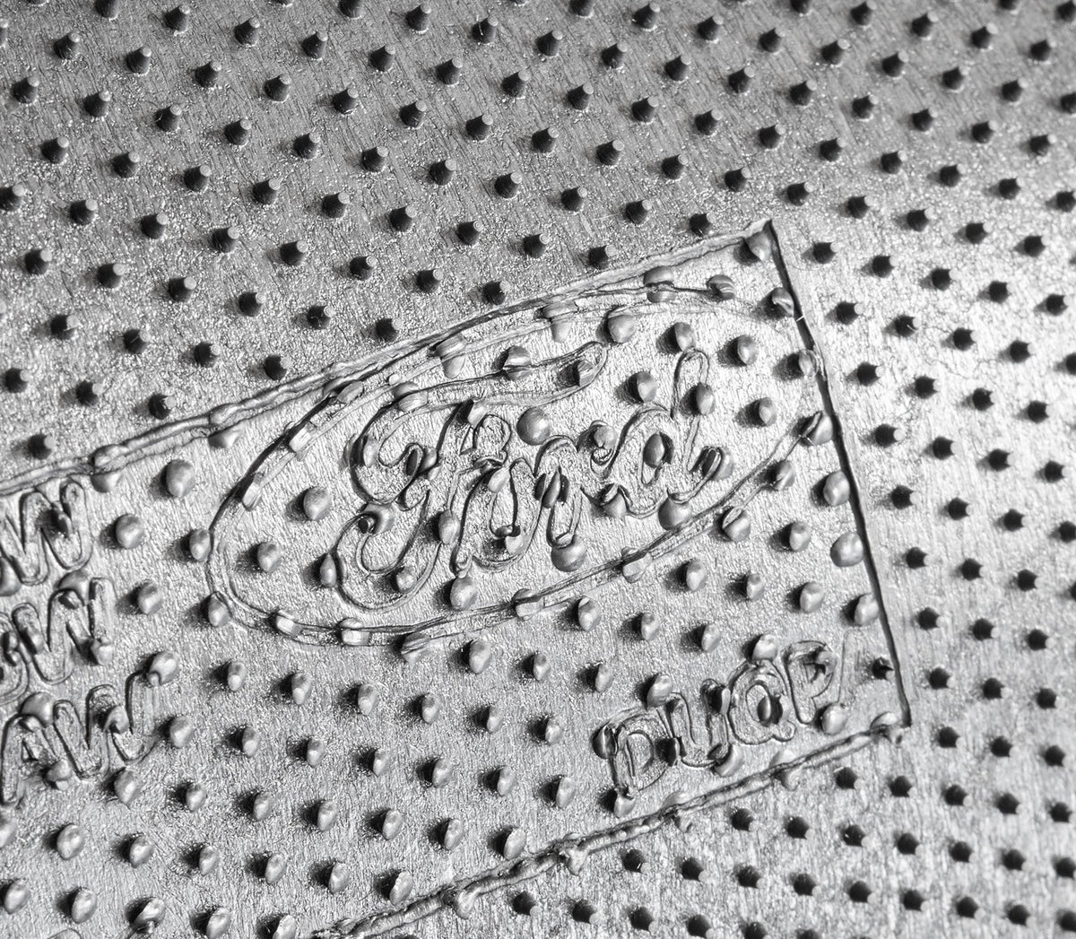 2015-2026 Mustang OEM JR3Z-6313300-BC 2pc Front Floor Mats Silver Running Horse