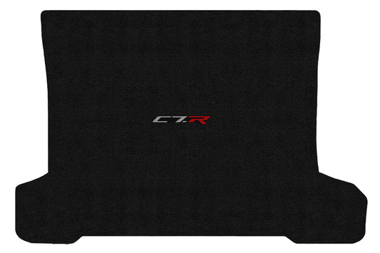 2014-2019 C7 Corvette Coupe Jet Black Rear Cargo Trunk Mat - C7R Racing Logo