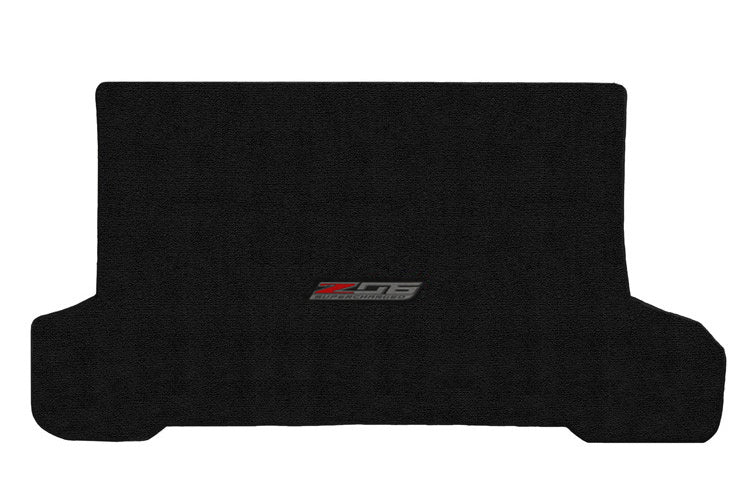 2014-2019 C7 Corvette Convertible Jet Black Trunk Mat - Z06 Supercharged Logo