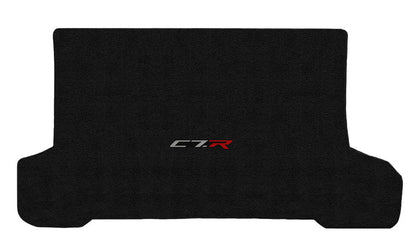 2014-2019 C7 Corvette Convertible Jet Black Rear Trunk Mat - C7R Racing Logo