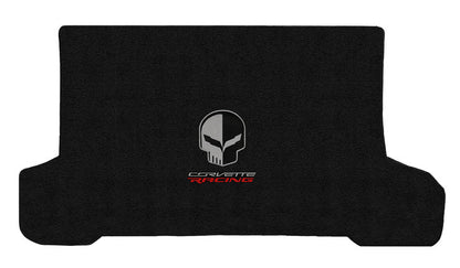 2014-2019 C7 Convertible Jet Black Trunk Mat - Jake Skull & CORVETTE RACING Logo