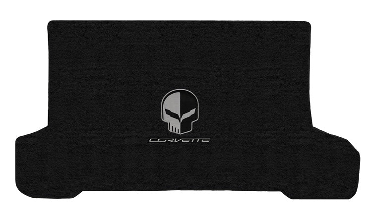 2014-2019 C7 Convertible Jet Black Rear Trunk Mat - Jake Skull & CORVETTE Logos