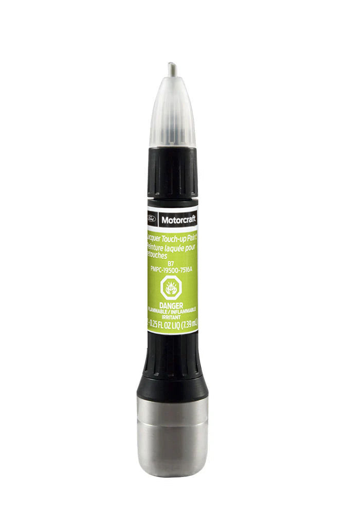 2025 Ford Mustang OEM 2-In-1 Touch Up Paint Bottle Intense Lime Yellow Metallic B7 & Clear Coat