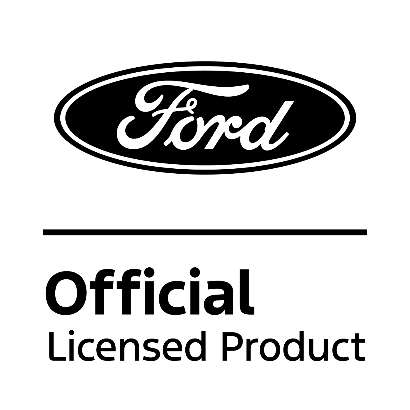1987-1993 Mustang L X 3.5" Front Grille Ford Oval Emblem Badge Two-Tone Black