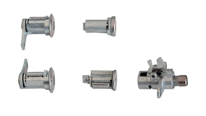1964.5-1965 Ford Mustang One-Key Ignition Door Trunk & Glove Box Lock Cylinders 5pc Set