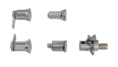 1965-1966 Ford Mustang One-Key Ignition Door Trunk & Glove Box Lock Cylinders 5pc Set