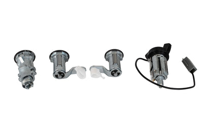 1987-1993 Ford Mustang Black One-Key Ignition Door Trunk & Glove Box Lock Cylinders 5pc Set