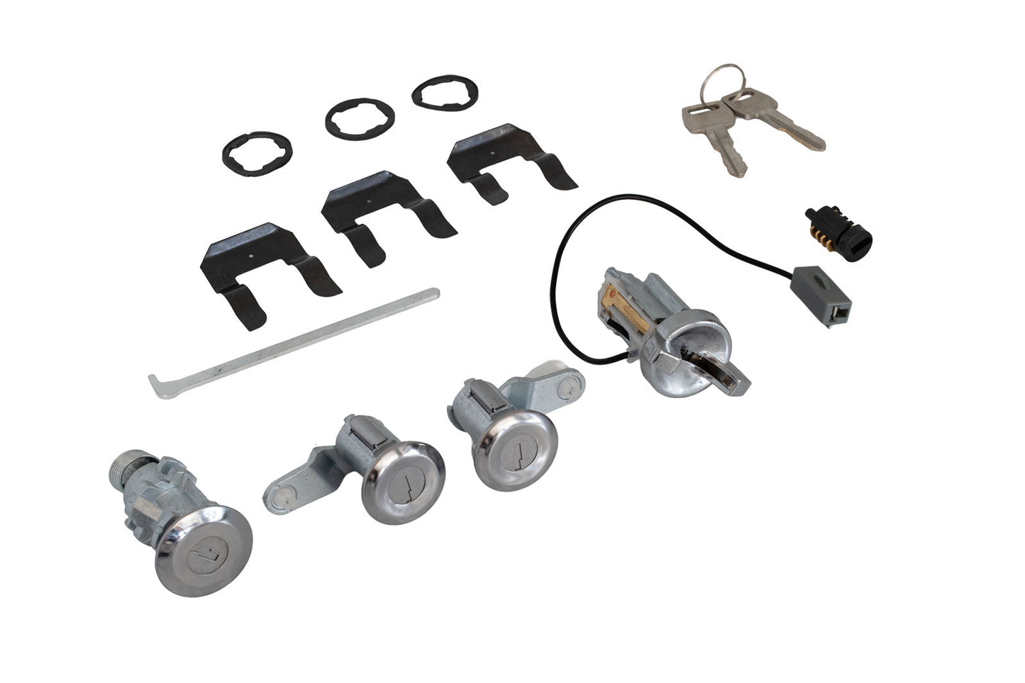 1987-1993 Ford Mustang One-Key Ignition Door Trunk & Glove Box Lock Cylinders 5pc Set