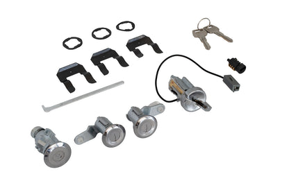 1987-1993 Ford Mustang One-Key Ignition Door Trunk & Glove Box Lock Cylinders 5pc Set