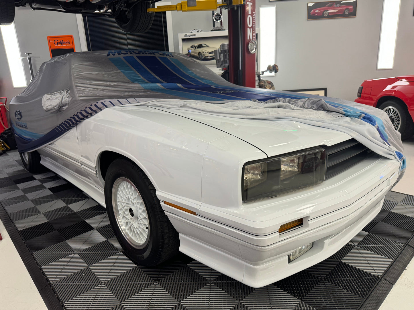 1984-1986 ASC McLaren Mercury Capri M-19412-FOX Ford Motorsport Indoor Car Cover Blue