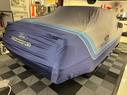 1984-1986 ASC McLaren Mercury Capri M-19412-FOX Ford Motorsport Indoor Car Cover Blue