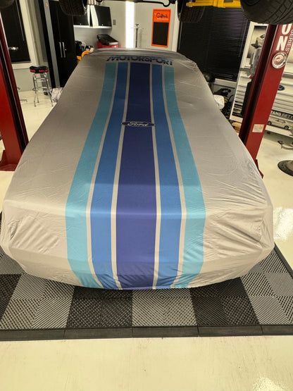1984-1986 ASC McLaren Mercury Capri M-19412-FOX Ford Motorsport Indoor Car Cover Blue