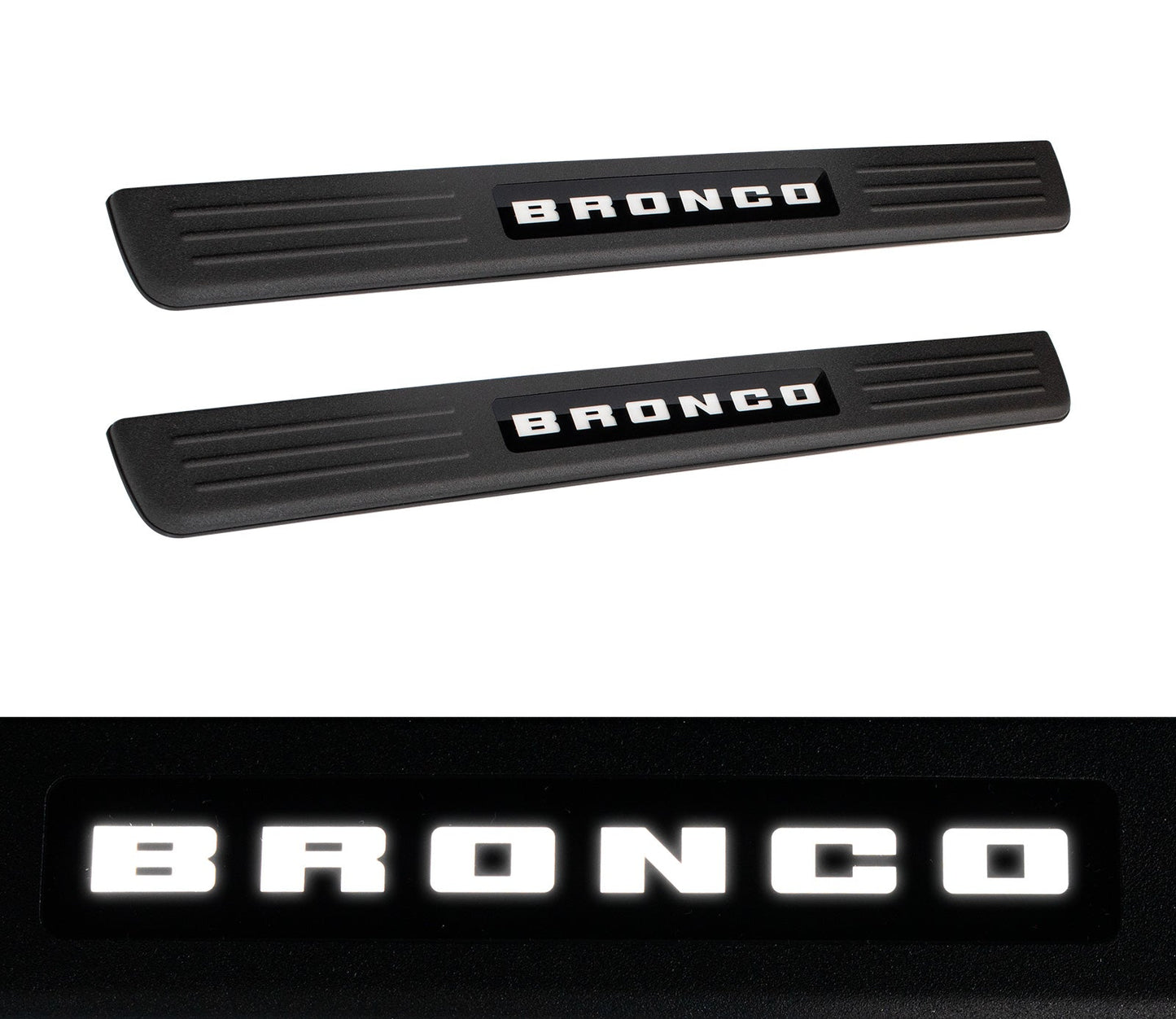 2023-2025 Ford Bronco OEM VN2DZ-99132A08-A Illuminated Light Up Door Sill Plates Pair