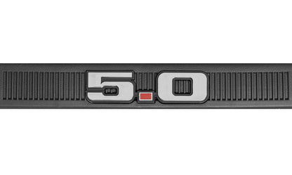 1979-1993 Mustang Bottom Door Sill Step Plates Black w/ 5.0 Emblem Pair LH RH