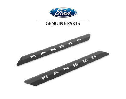 2019-2025 Ford Ranger Supercab OEM Black Platinum Stainless Door Sill Plates 2pc