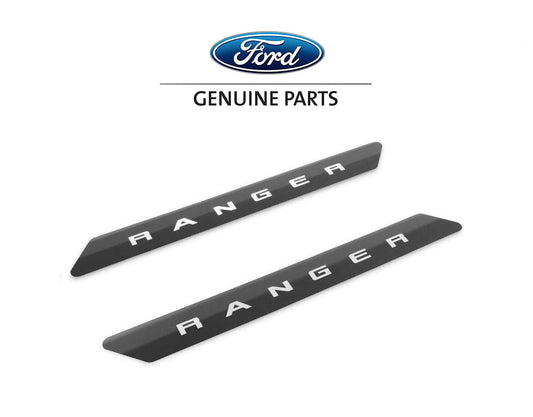 2019-2025 Ford Ranger Supercab OEM Black Platinum Stainless Door Sill Plates 2pc