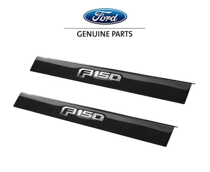 2015-2020 F150 OEM VFL3Z-99132A08-B Door Step Sill Plates Black Platinum Pair