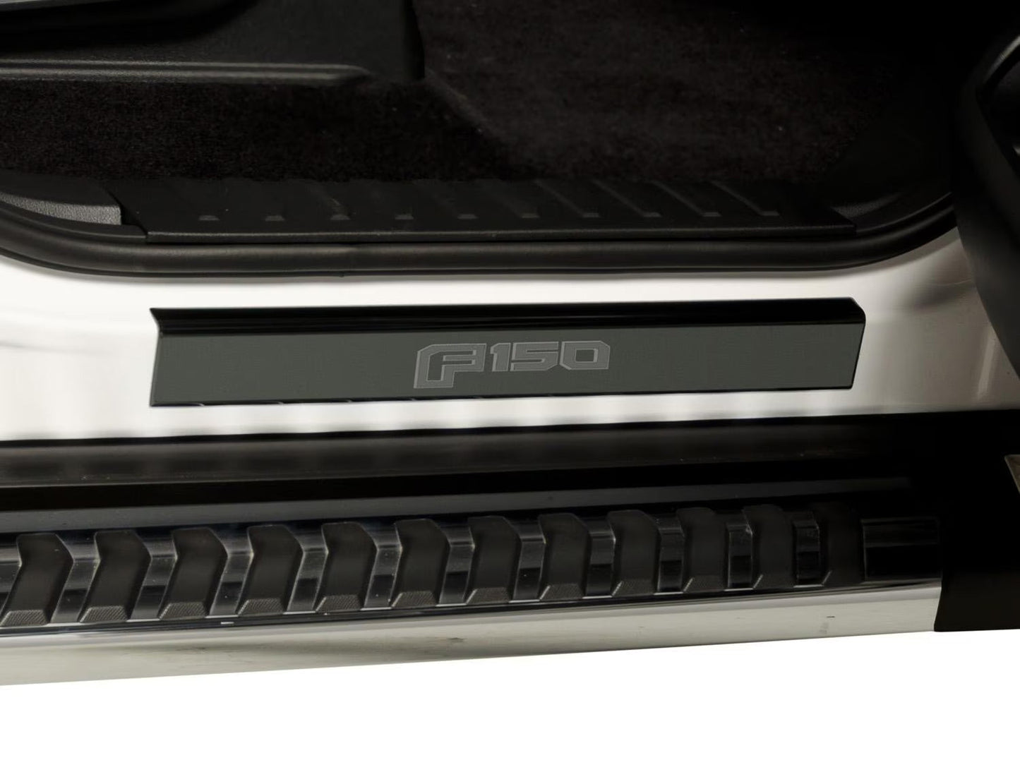 2015-2020 F150 OEM VFL3Z-99132A08-B Door Step Sill Plates Black Platinum Pair