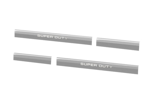 1999-2016 Ford Super Duty Crew Cab OEM Polished Stainless 4pc Bottom Door Step Sill Plates