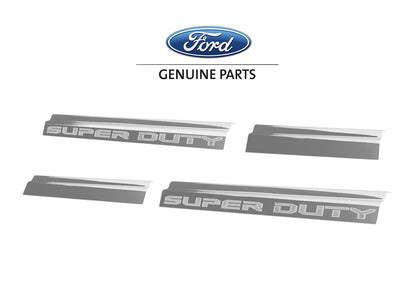 2023-2024 Ford Super Duty Crew Cab OEM Polished Stainless 4pc Bottom Door Step Sill Plates