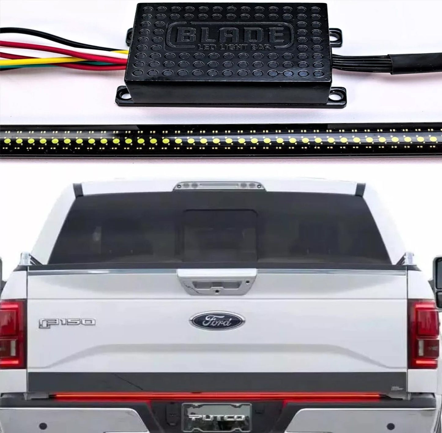 2004-2014 Ford F150 Putco Red & White LED Blade Tailgate Brake Reverse Light Bar