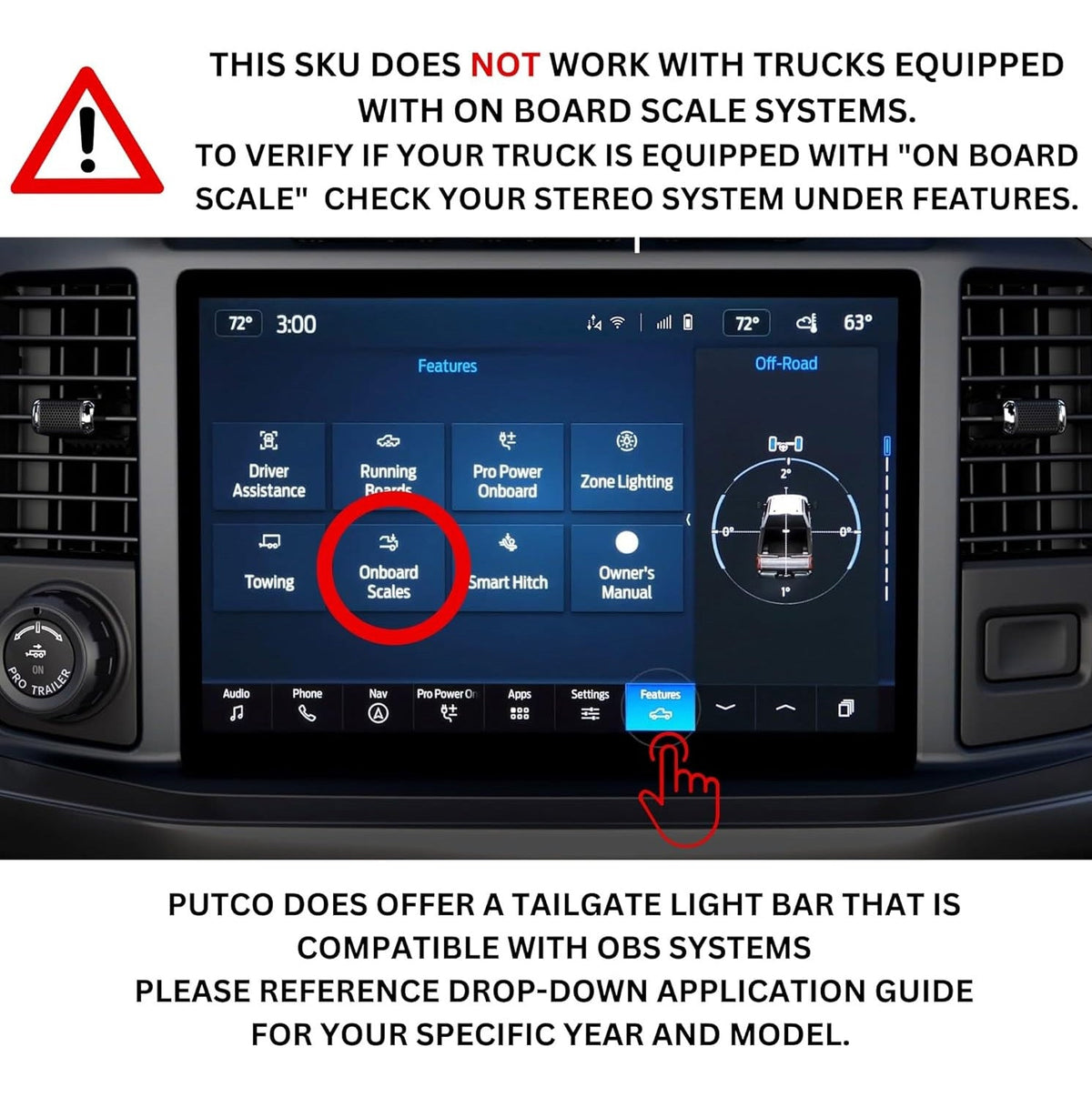 2024-2025 Ford F-150 Putco 92060-37 Excalibur LED Tailgate Light Bar