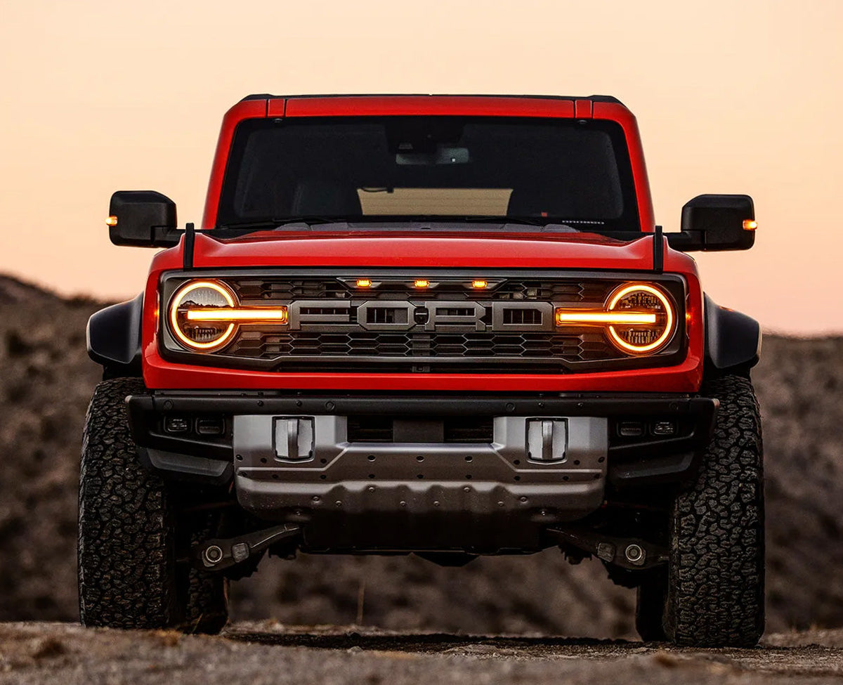 2021-2026 Ford Bronco Raptor OEM M-13008K-BR Amber LED Headlights Head Lamps Pair LH RH Kit