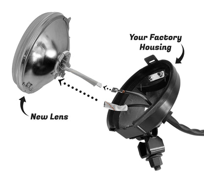 1987-1993 Mustang GT Euro Smoked Fog Lights Lenses & H3 Bulbs - Pair