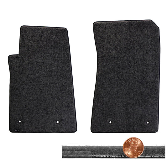 2010-2015 Chevy Camaro Velourtex 2pc Ebony Black Front Floor Lloyd Mats Set