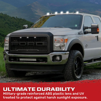 1999-2016 Ford Super Duty Bluetooth RGB LED Cab Roof Lights Smoked Lens