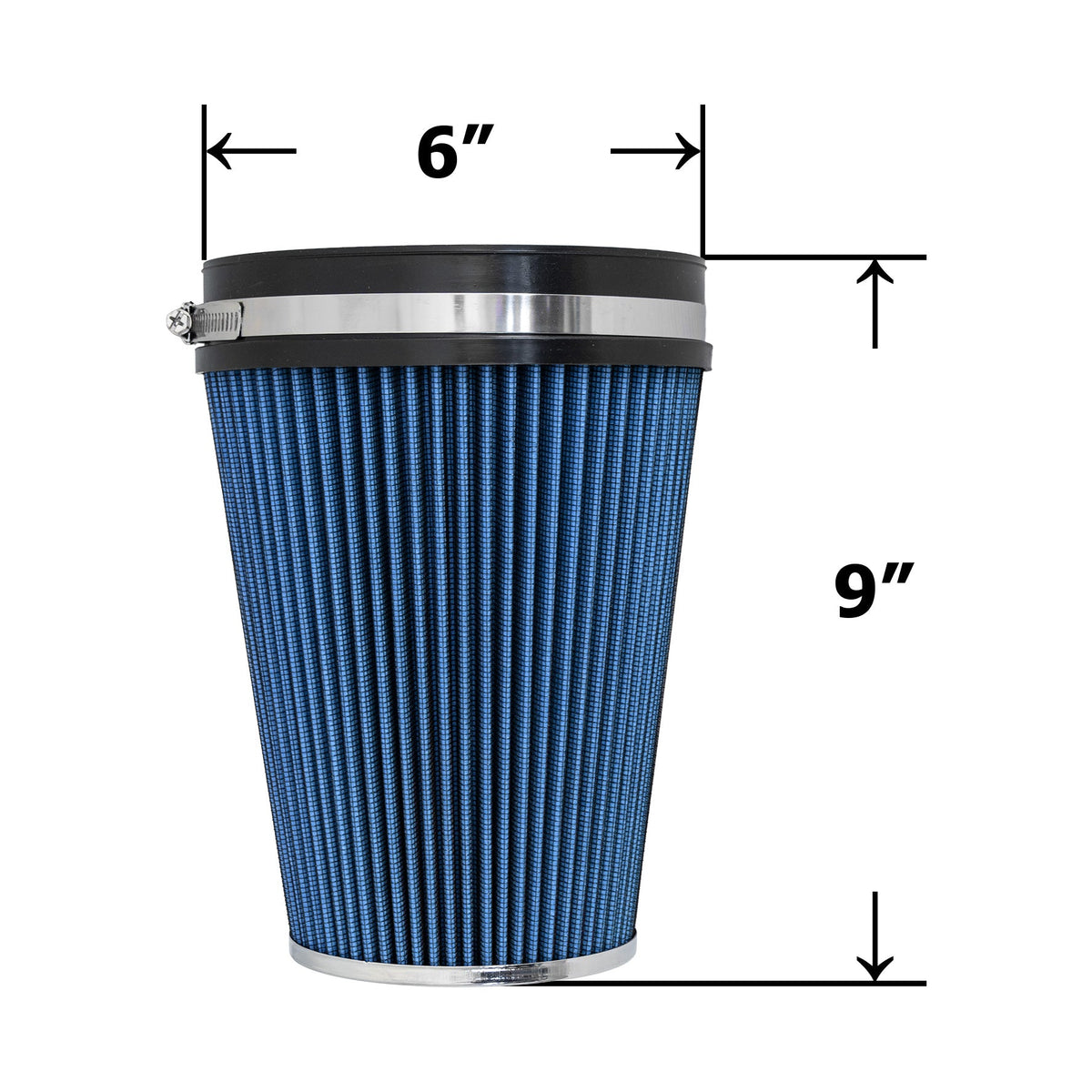 Blue Replacement High-Flow Dry Air Filters (Set of 2) for Roush Performance Cold Air Intakes