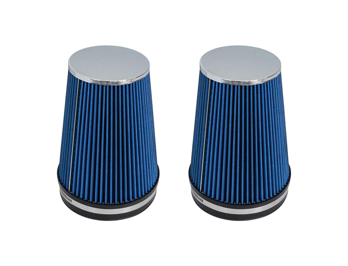 Blue Replacement High-Flow Dry Air Filters (Set of 2) for Roush Performance Cold Air Intakes
