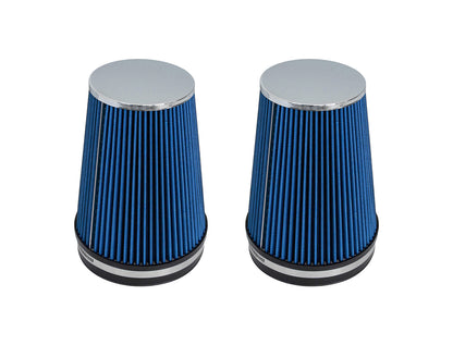 Blue Replacement High-Flow Dry Air Filters (Set of 2) for Roush Performance Cold Air Intakes