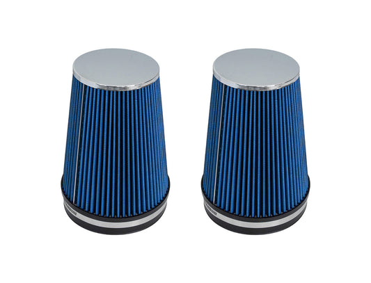 Blue Replacement High-Flow Dry Air Filters (Set of 2) for Roush Performance Cold Air Intakes